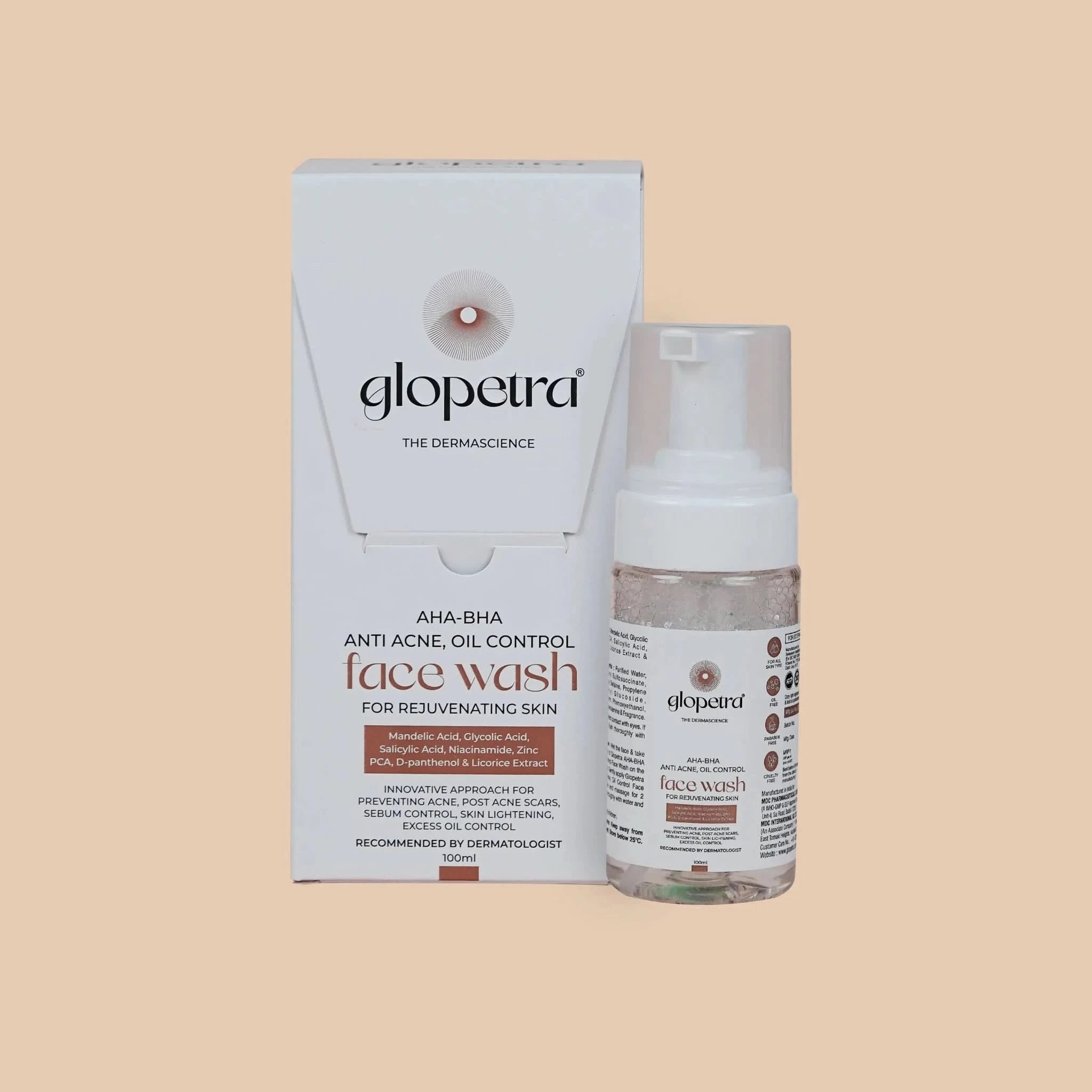 Glopetra AHA BHA Face Wash - Glopetra