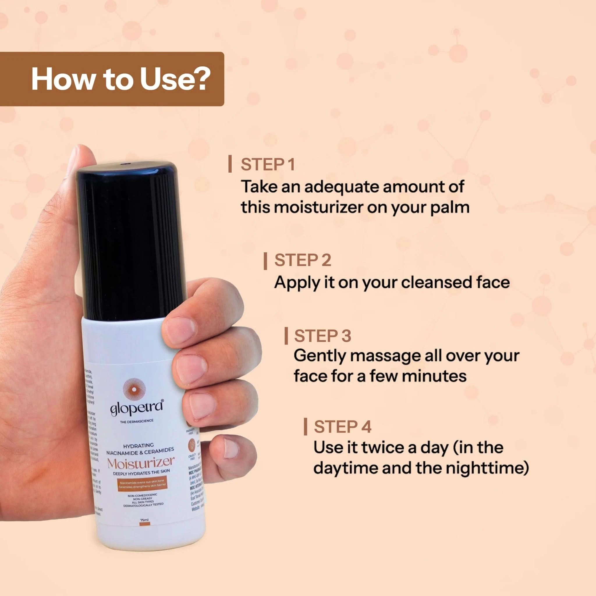 HYDRATING NIACINAMIDE & CERAMIDES Moisturizer DEEPLY HYDRATES THE SKIN - Glopetra