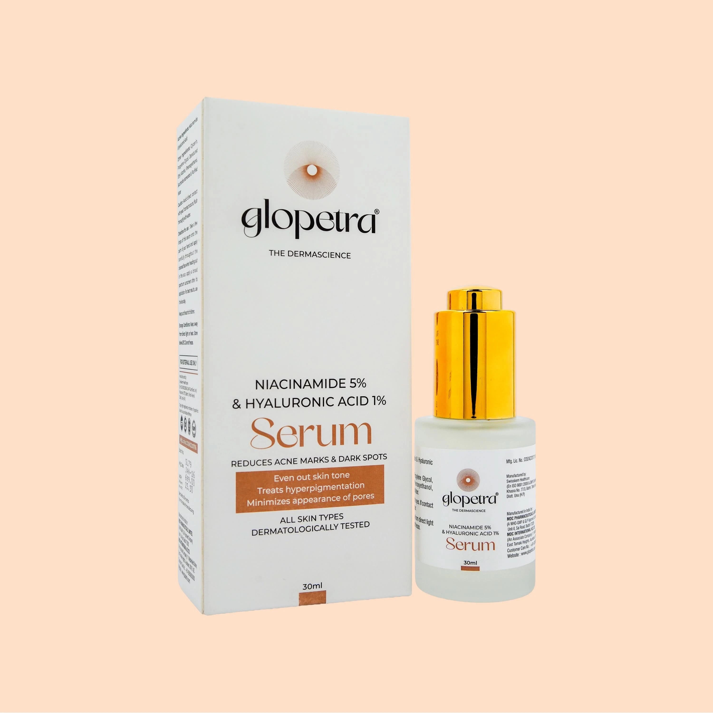 Niacinamide & Hyaluronic Acid Serum For Acne & Dark Spots 30ml