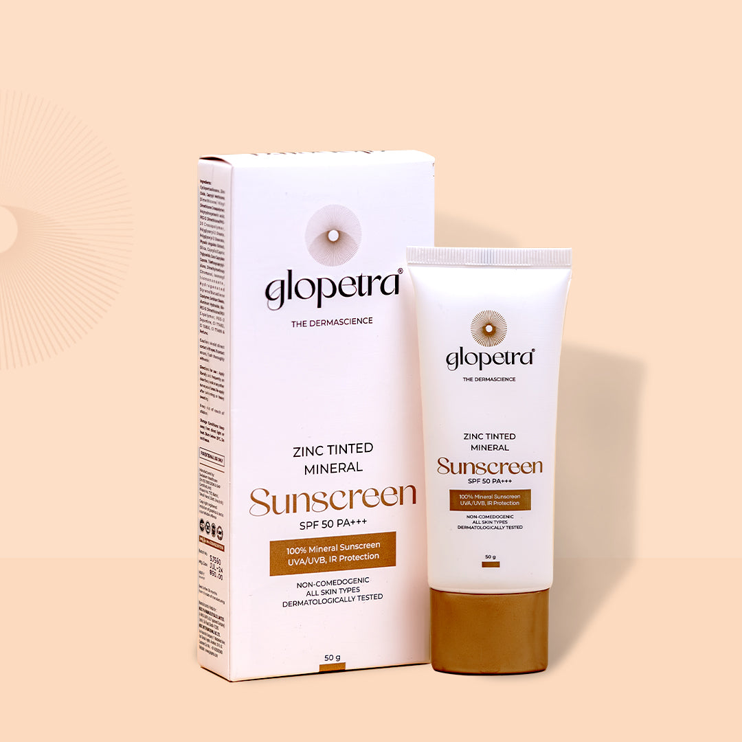 ZINC TINTED MINERAL Sunscreen SPF 50 PA+++ - Glopetra