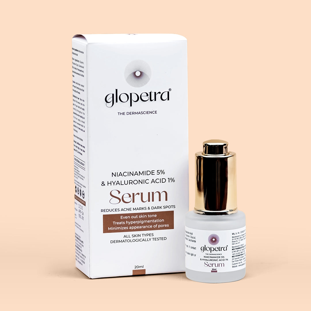 Niacinamide & Hyaluronic Acid Serum For Acne & Dark Spots - Glopetra