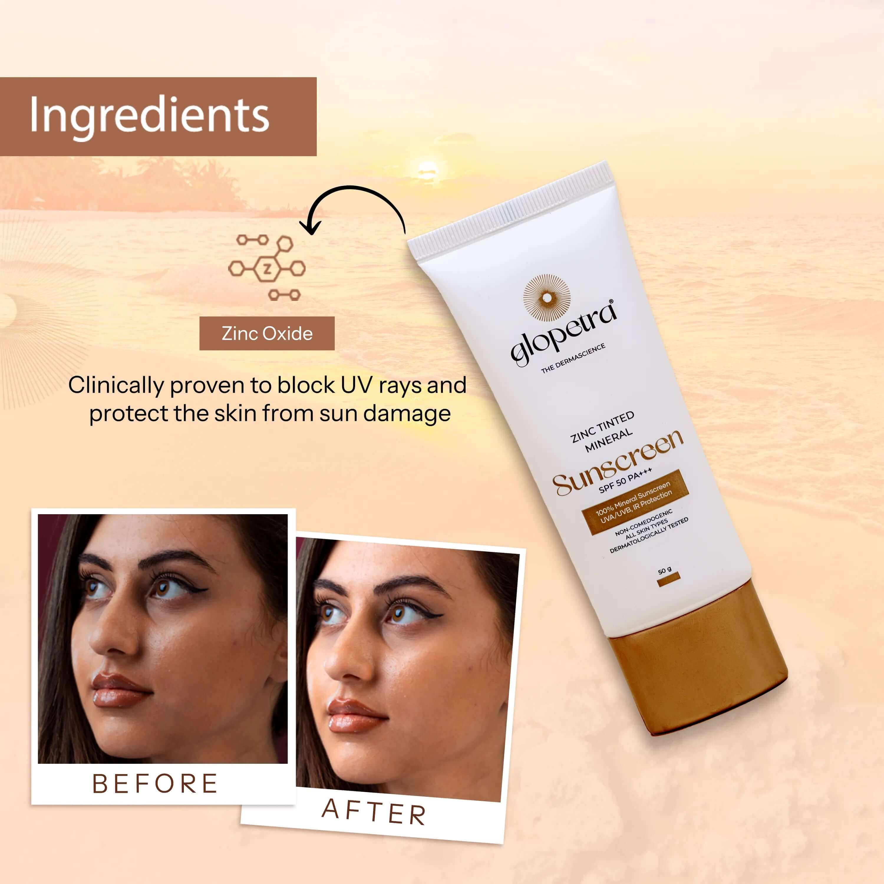 ZINC TINTED MINERAL Sunscreen SPF 50 PA+++