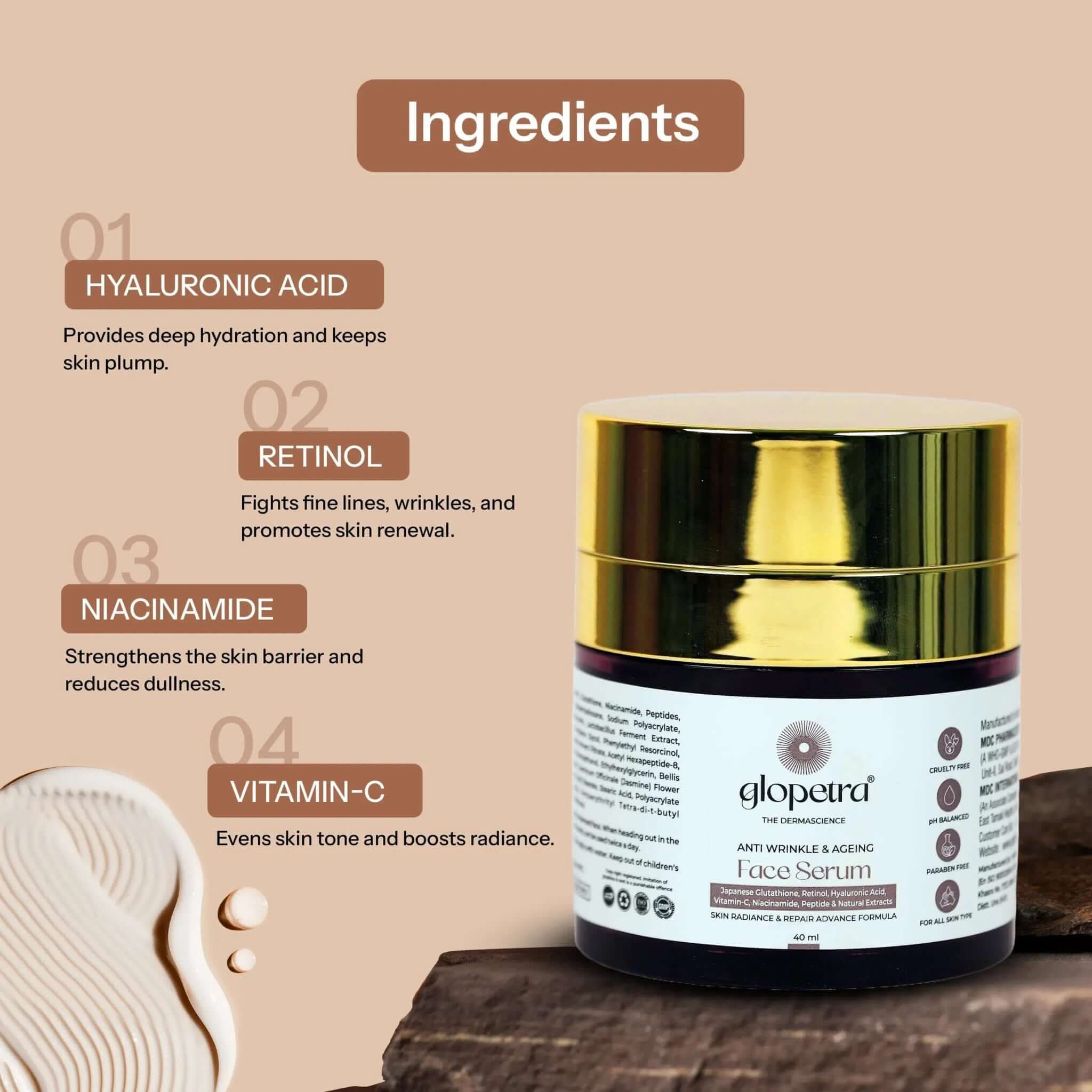 Glopetra Anti Aging Serum - Glopetra