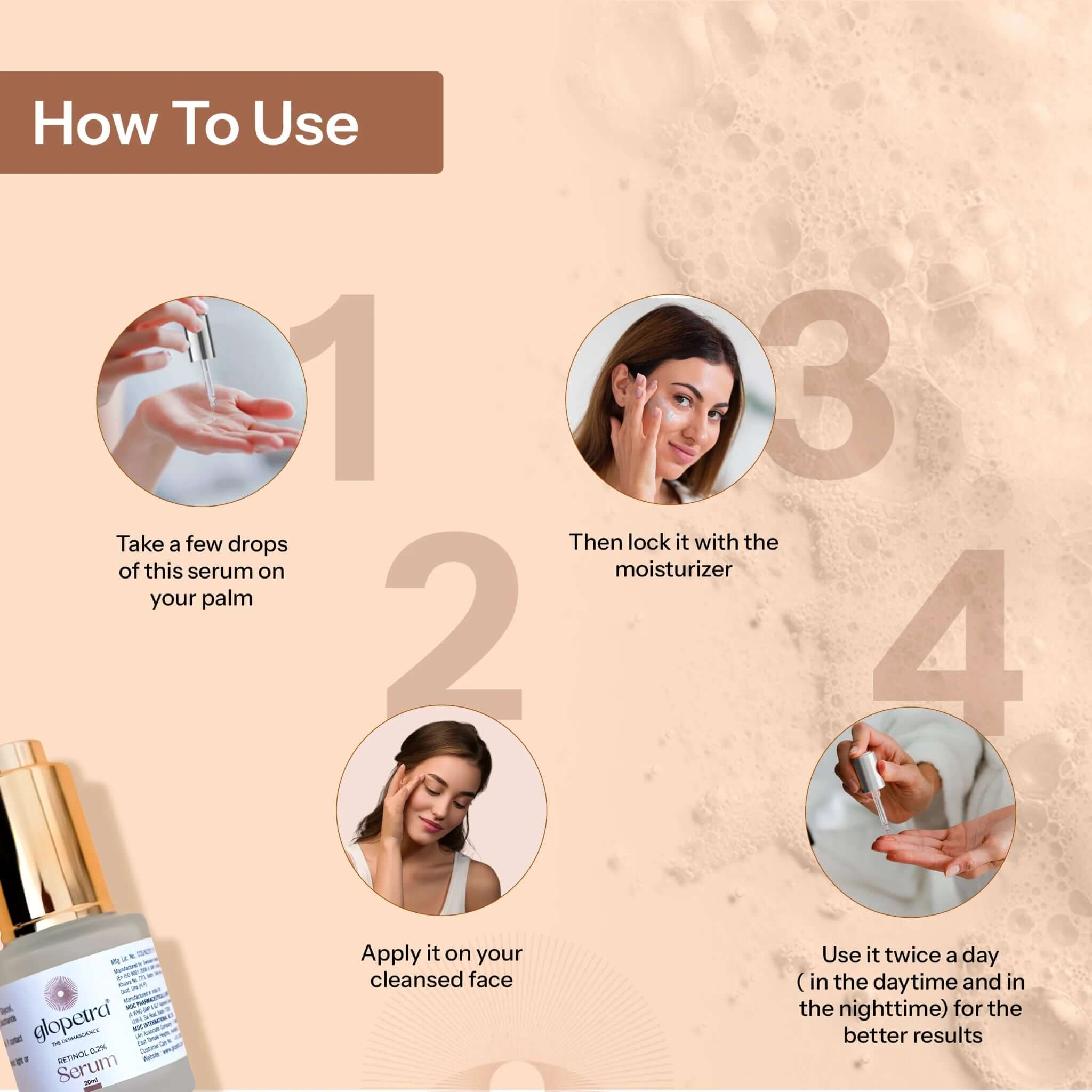 Retinol 0.2% - Anti Ageing Serum for Face - Glopetra