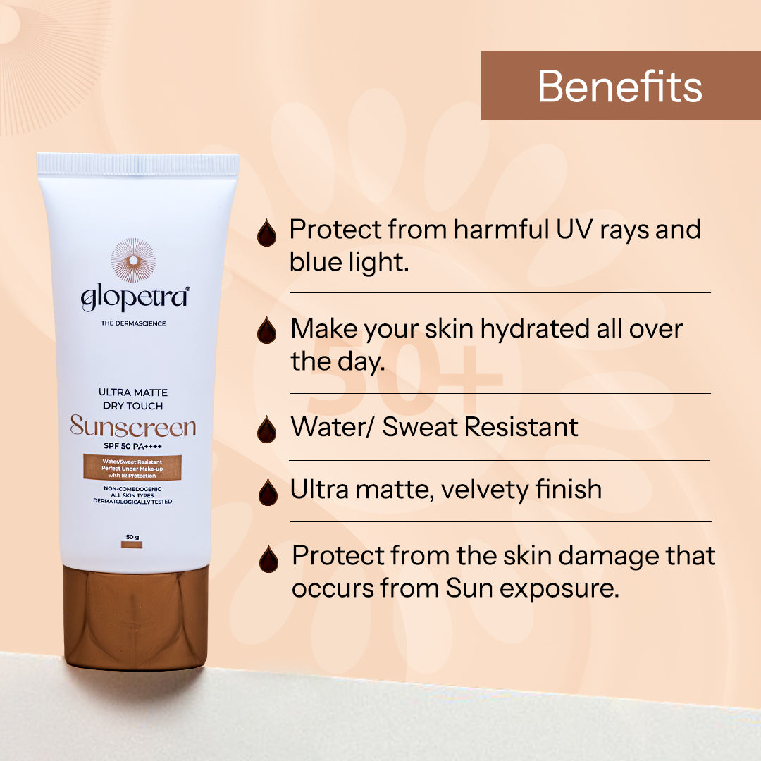 ULTRA MATTE DRY TOUCH Sunscreen SPF 50 PA+++ - Glopetra