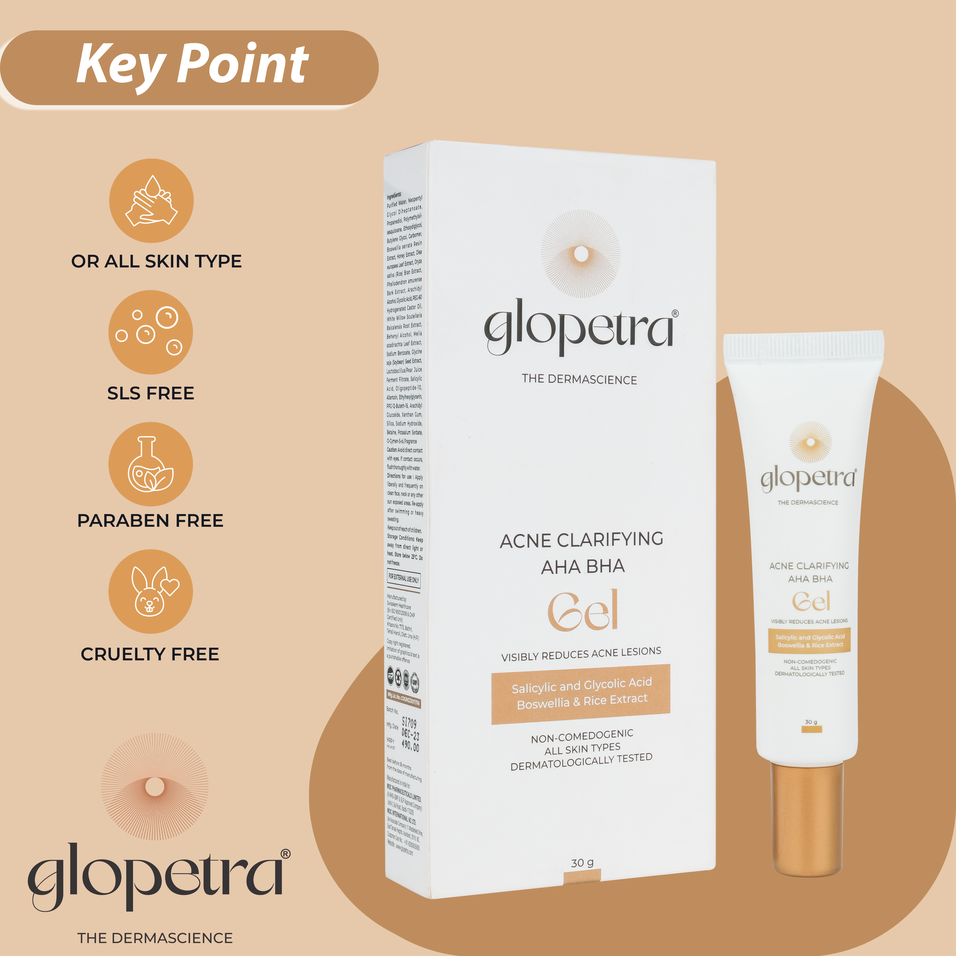 Acne Scars Gel with AHA BHA Gel Combo - Glopetra