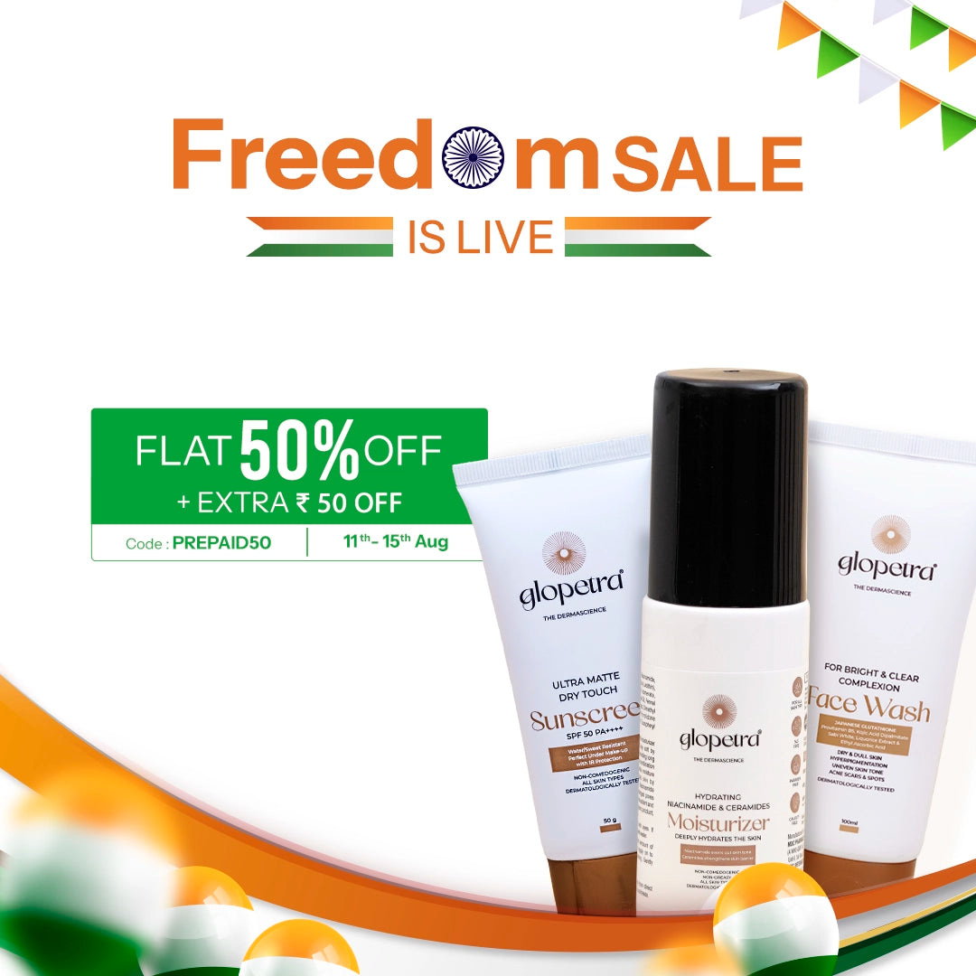 Glopetra Daily Skin Routine Combo Kit with Facewash, Moisturiser & Sunscreen for Men & Women