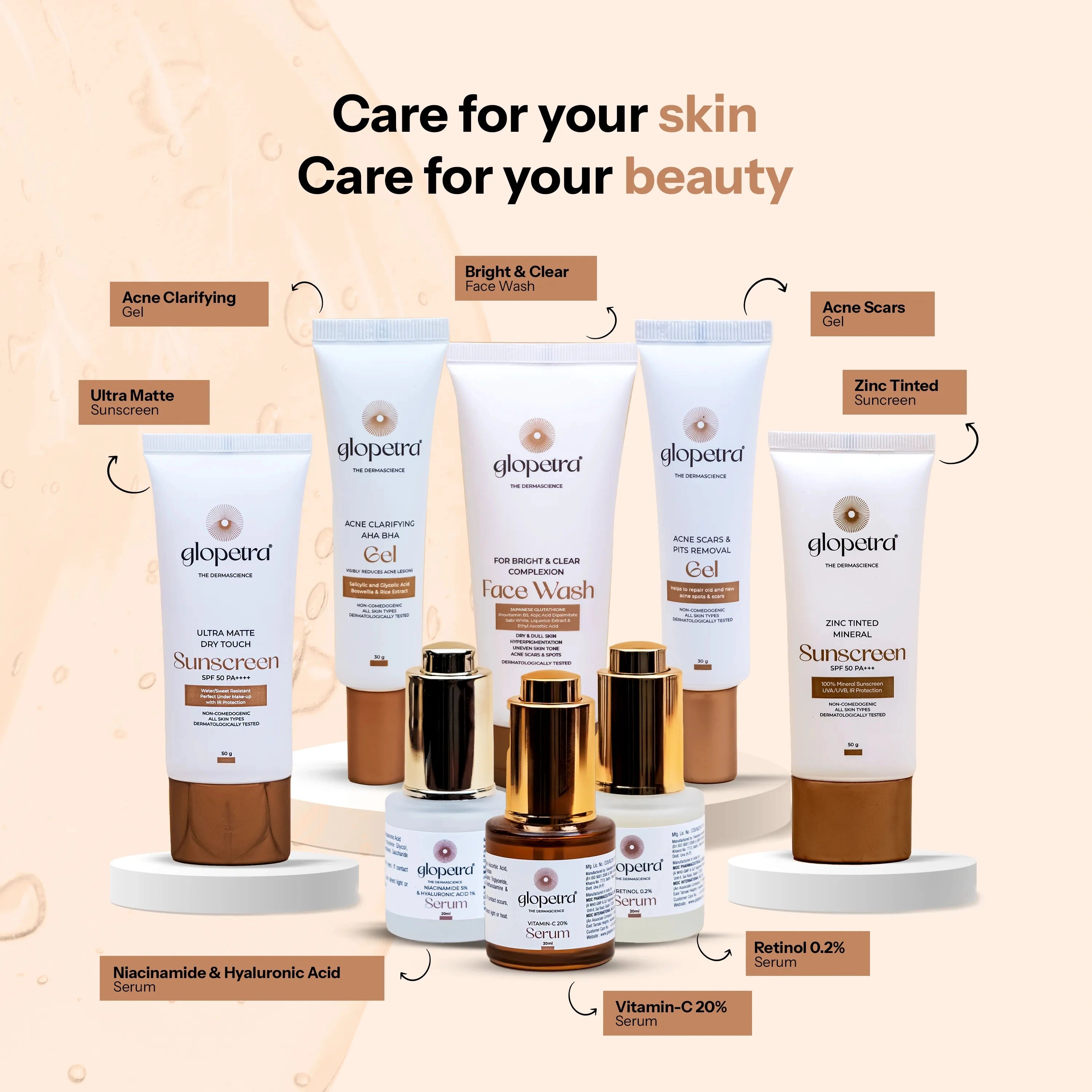 Glopetra Acne Control & Sun Protection Combo