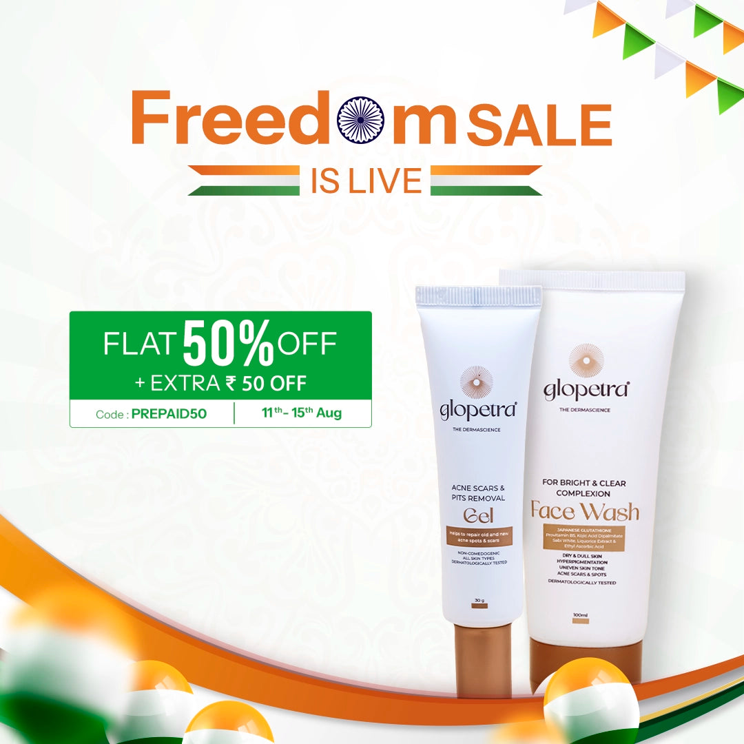Glopetra Anti-Acne, Wrinkles Free Face Wash with Acne Scars & Pits Removal Gel