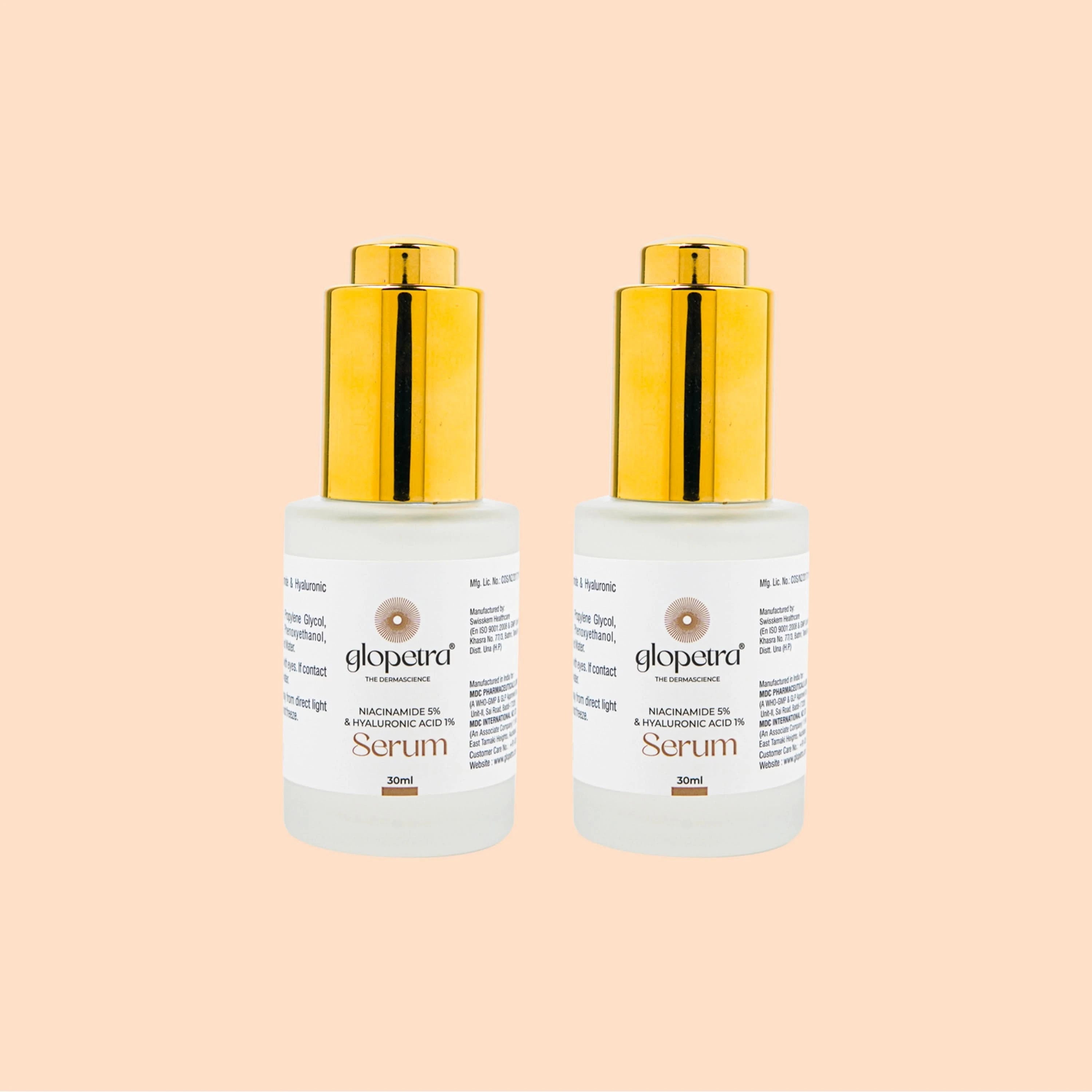 Niacinamide & Hyaluronic Acid Serum For Acne & Dark Spots 30ml Pack of 2