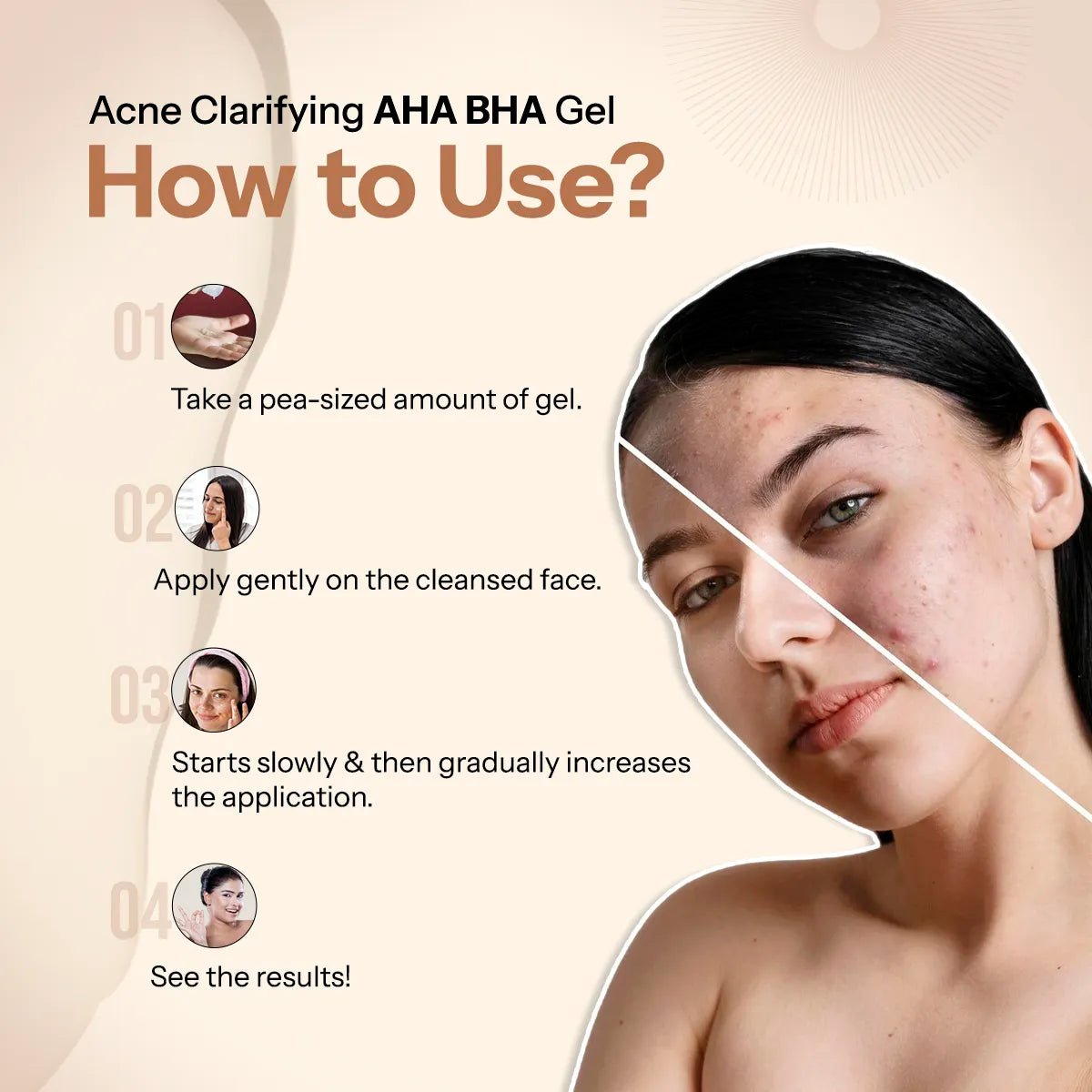 Aha bha gel with face wash for oily skin