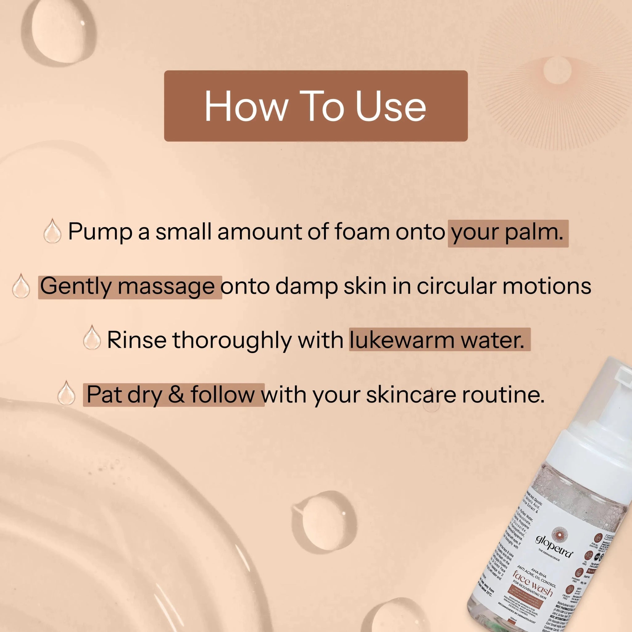 Glopetra AHA BHA Face Wash - Glopetra