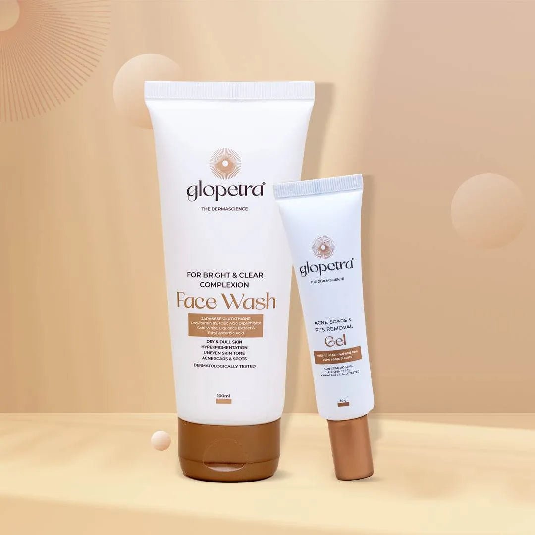 Glopetra Anti - Acne, Wrinkles Free Face Wash with Acne Scars & Pits Removal Gel - Glopetra