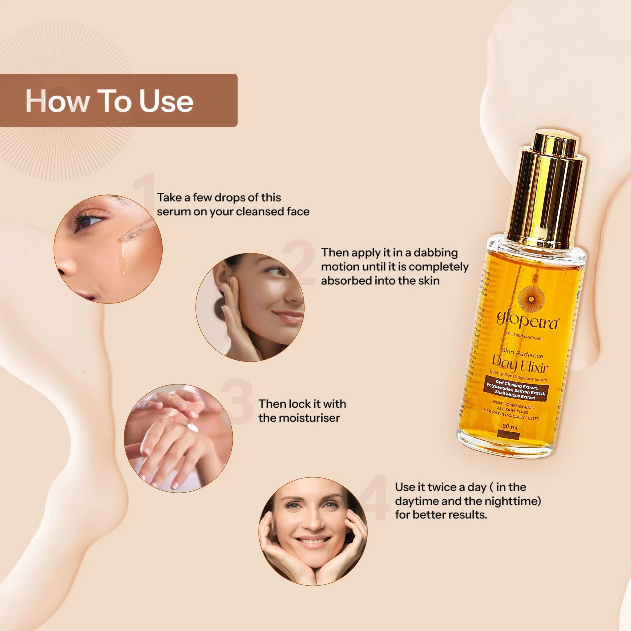 Glopetra Day Elixir Face Serum - Glopetra