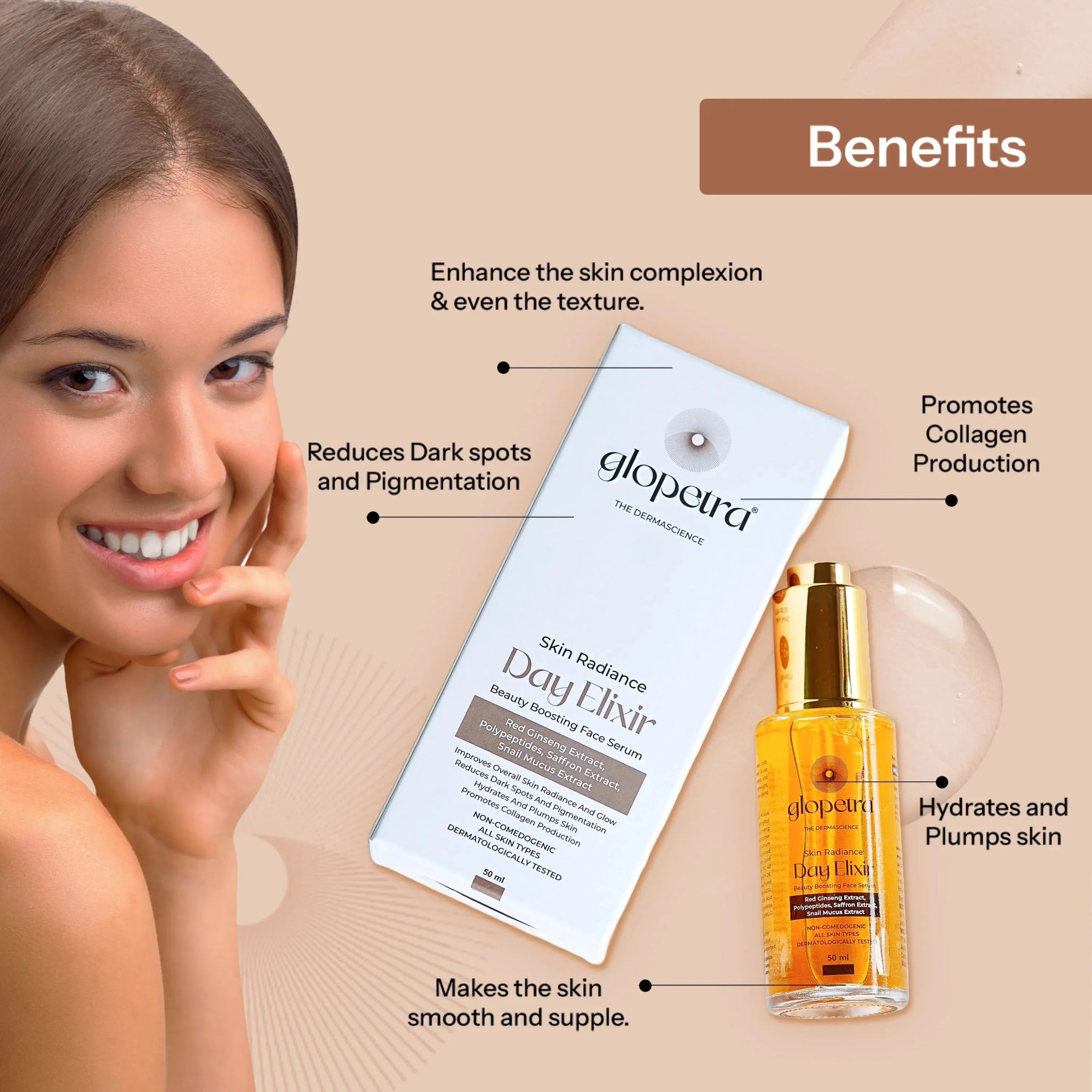 Glopetra Day Elixir Face Serum - Glopetra