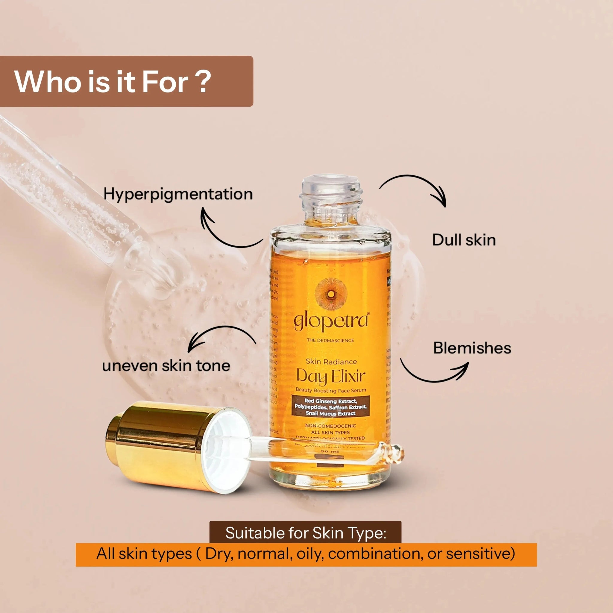 Glopetra Day Elixir Face Serum - Glopetra