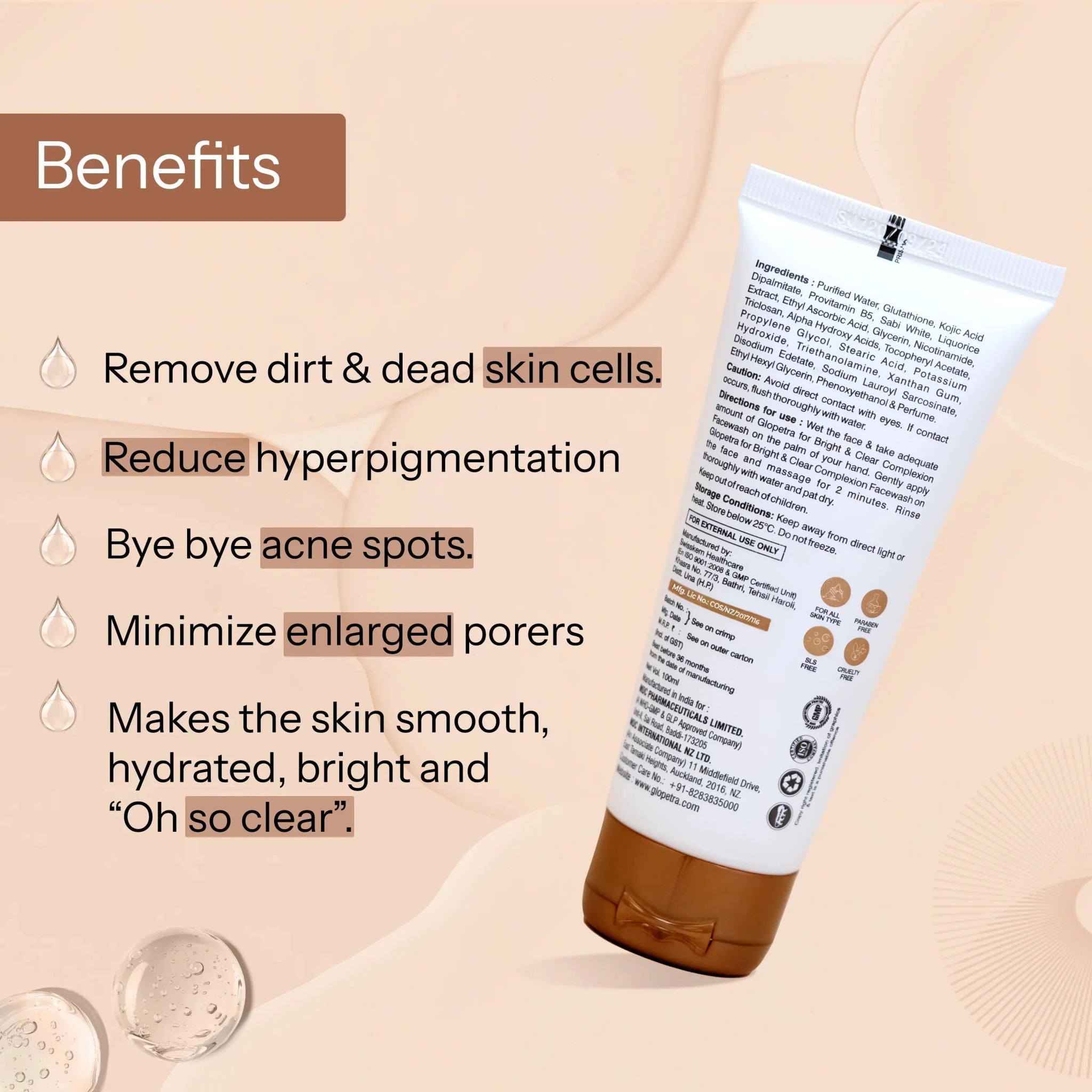 Glopetra Face Wash For Acne Scars & Spots - Glopetra