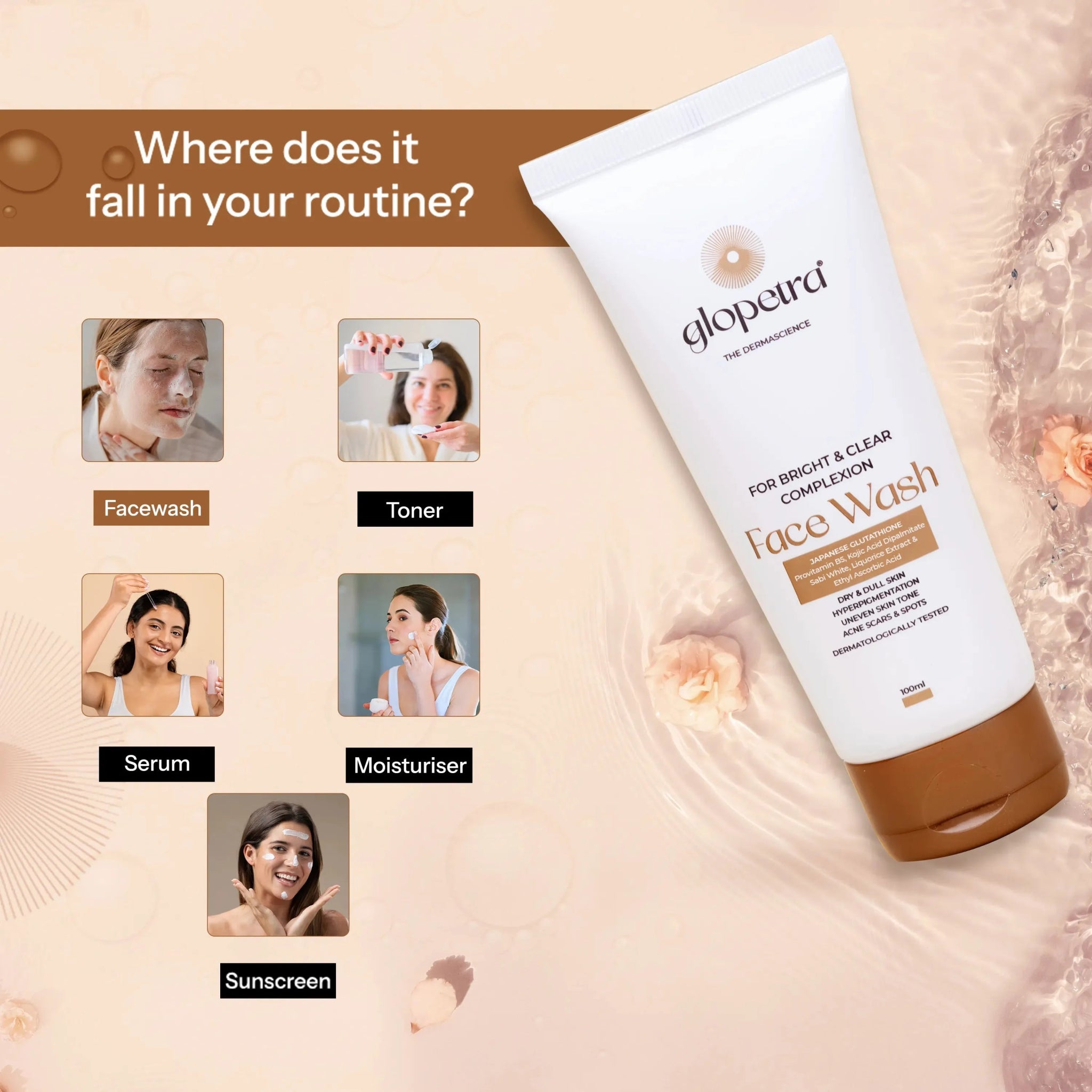 Glopetra Face Wash For Acne Scars & Spots - Glopetra