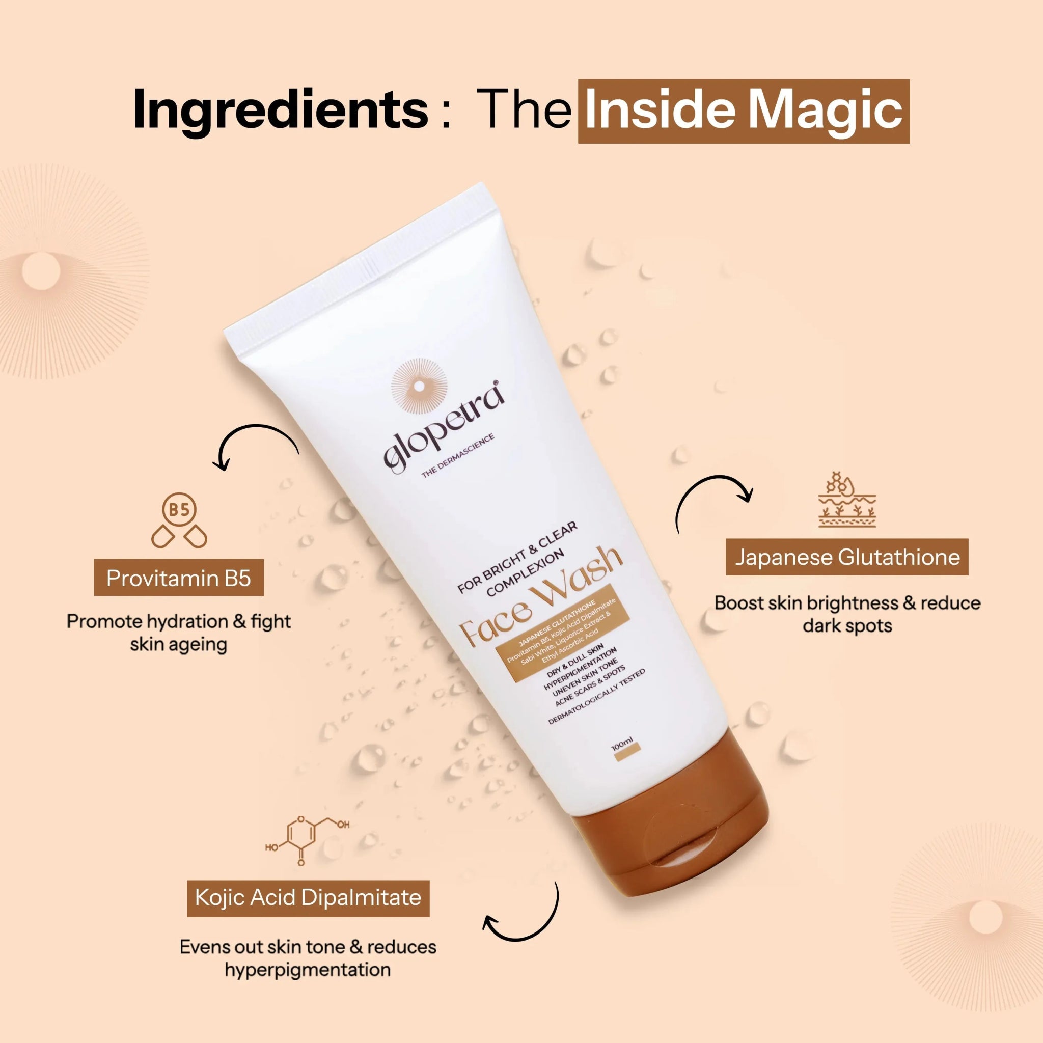 Glopetra Face Wash For Acne Scars & Spots - Glopetra