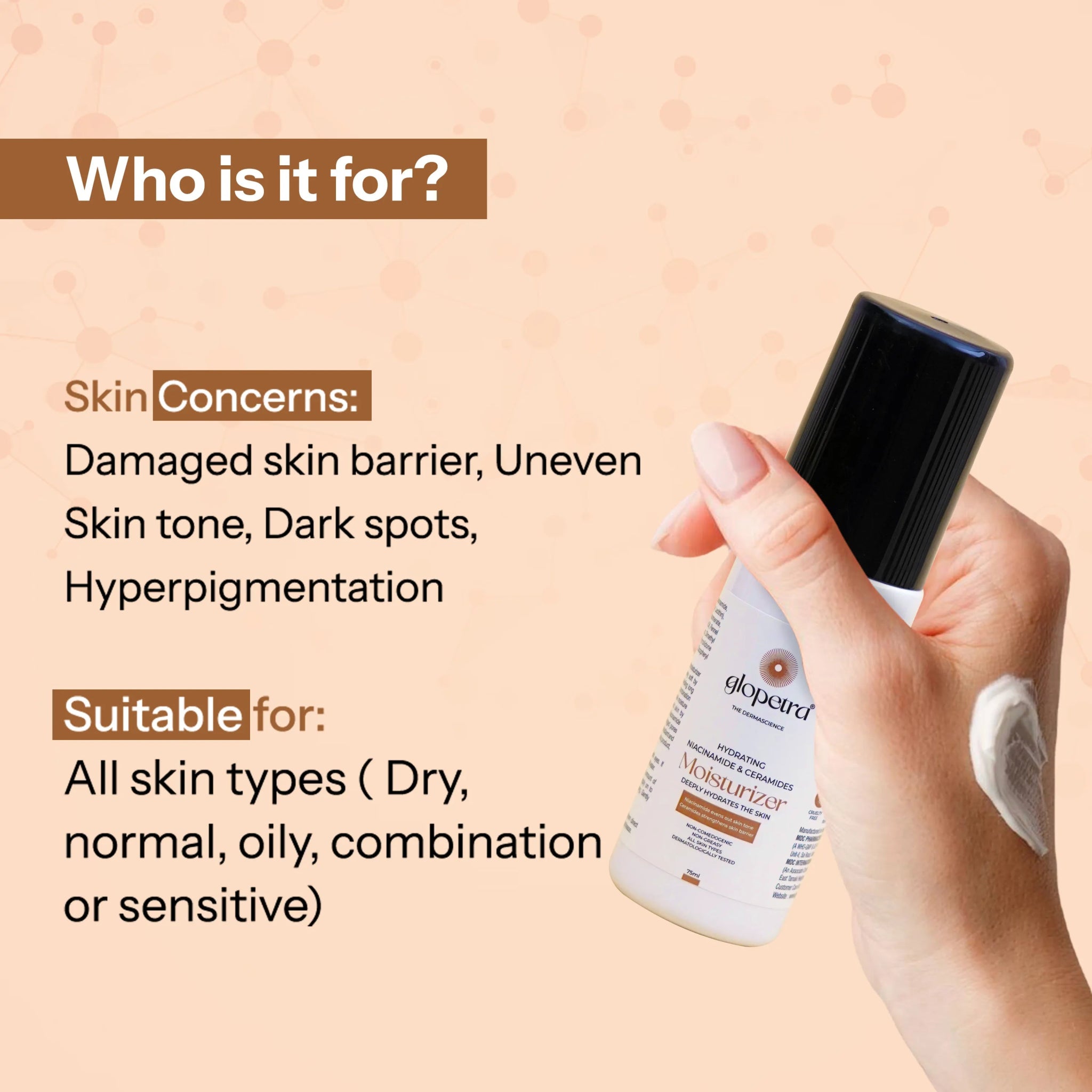 HYDRATING NIACINAMIDE & CERAMIDES Moisturizer DEEPLY HYDRATES THE SKIN - Glopetra