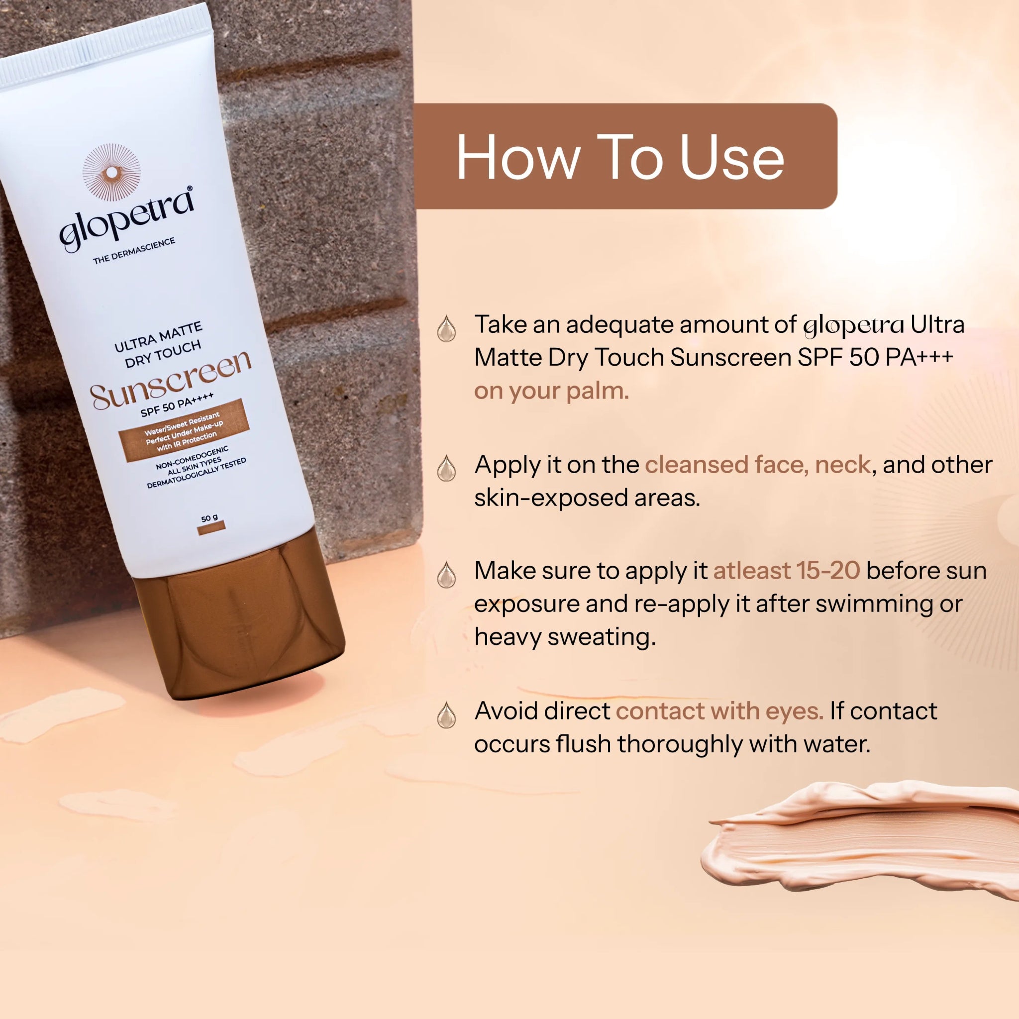 ULTRA MATTE DRY TOUCH Sunscreen SPF 50 PA+++ - Glopetra